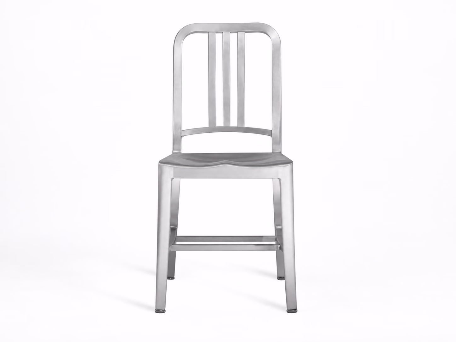 Emeco — 1006 Navy Chair — a clear form,