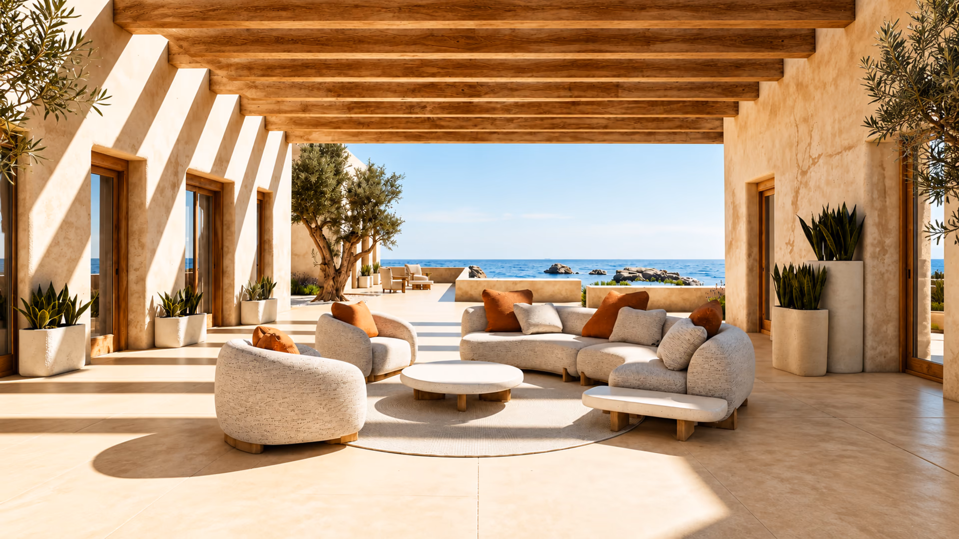 Vondom outdoor lounge furniture arranged for relaxed terrace living